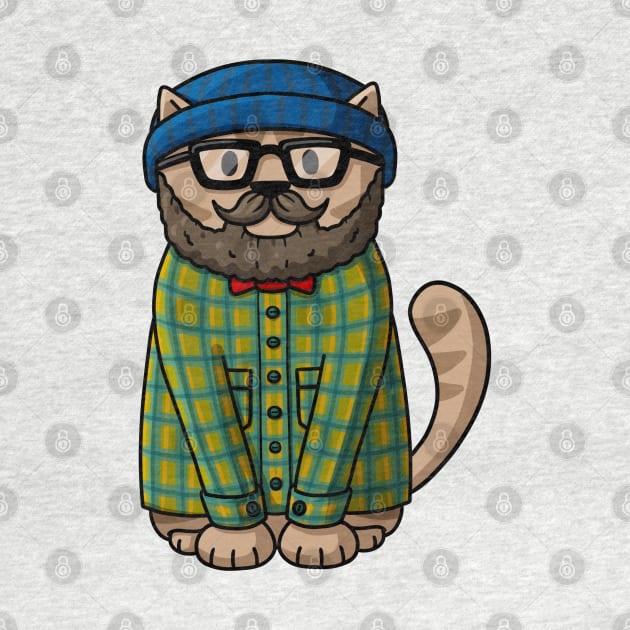 Hipster Cat by Doodlecats 